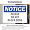 Signmission Please Do Not Block Door, 5 in W x Rectangle, Vinyl Decal OS-2PACK-NS-D-35-L-17374 - alternate 2